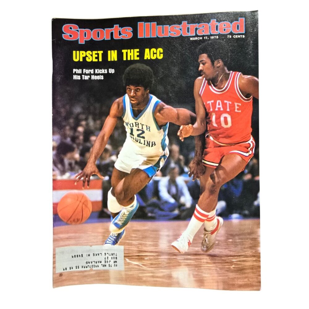 Vintage 1975 Sports Illustrated Basketball Magazine Phil Ford North Carolina